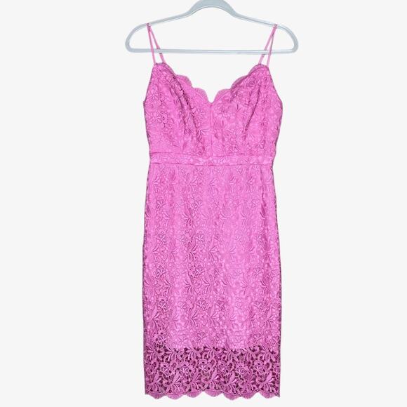 NWT J. Crew Pink Guipure Lace Dress 2 Party Wedding Coquette Feminine Fairy - Picture 5 of 12